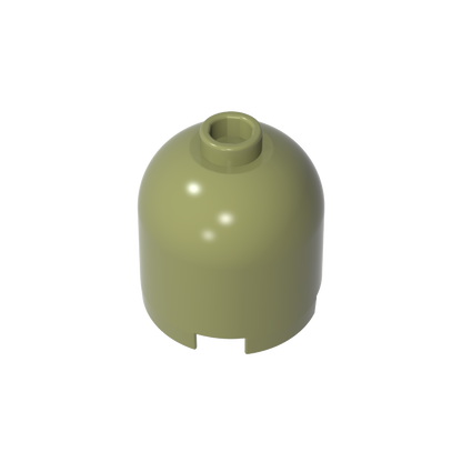 GDS-1049 - Brick Round 2 x 2 x 1 2/3 Dome Top [Undetermined Stud]
