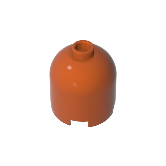 GDS-1049 - Brick Round 2 x 2 x 1 2/3 Dome Top [Undetermined Stud]