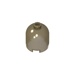GDS-1049 - Brick Round 2 x 2 x 1 2/3 Dome Top [Undetermined Stud]