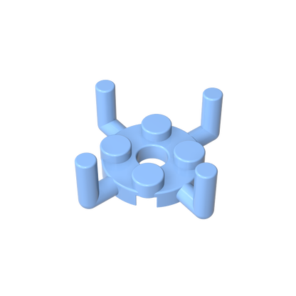 GDS-1050 - Plate Round 2 x 2 with Pin Hole and 4 Arms Up