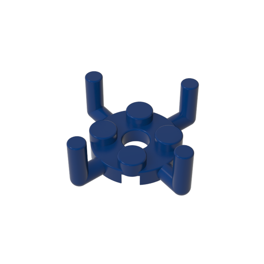 GDS-1050 - Plate Round 2 x 2 with Pin Hole and 4 Arms Up