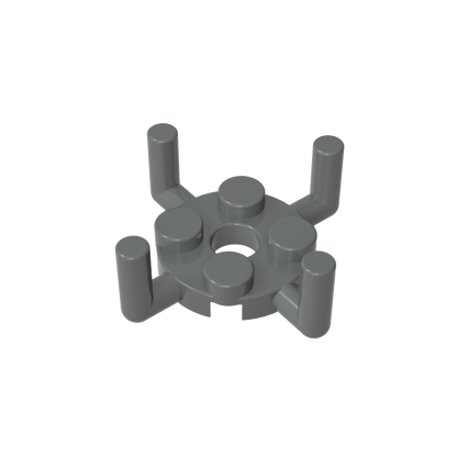 GDS-1050 - Plate Round 2 x 2 with Pin Hole and 4 Arms Up
