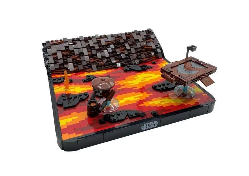 MOC-105437 Duel on Mustafar Diorama MOC– MOC Brick Store