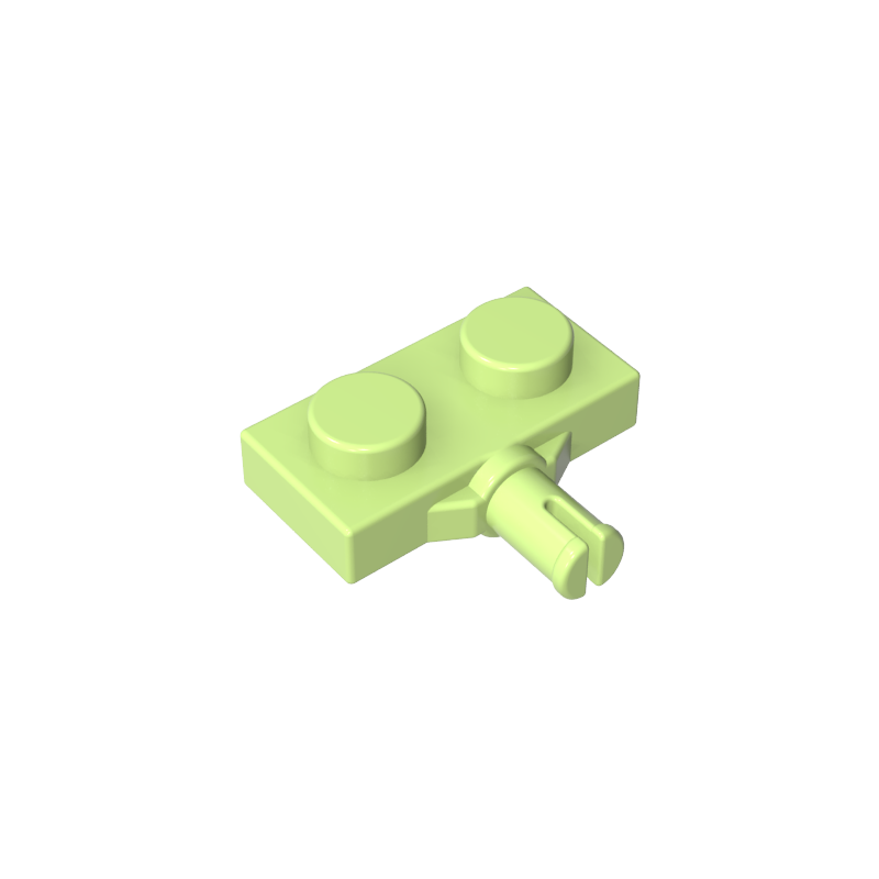 GDS-1065 - Plate Special 1 x 2 with Wheel Holder, Single Slit