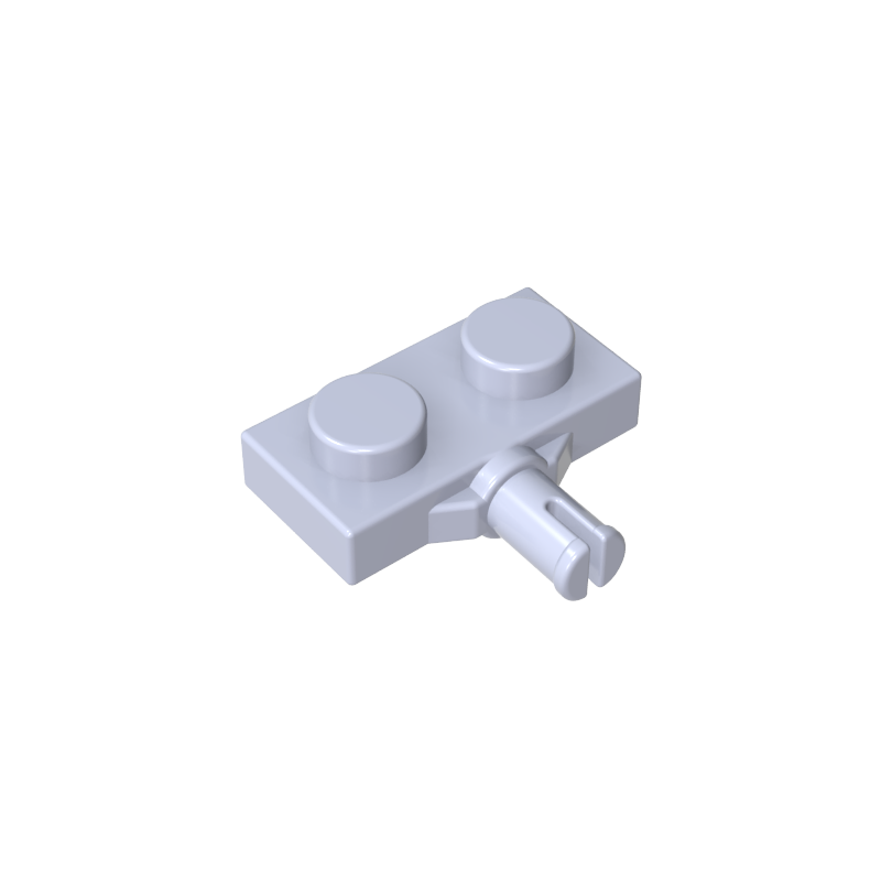 GDS-1065 - Plate Special 1 x 2 with Wheel Holder, Single Slit