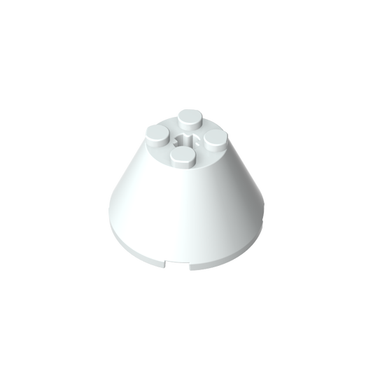 GDS-1086 - Cone 4 x 4 x 2 with Axle Hole [Plain]