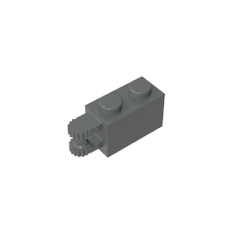 GDS-1094 - Hinge Brick 1 x 2 Locking with 2 Fingers Horizontal End, 9 Teeth
