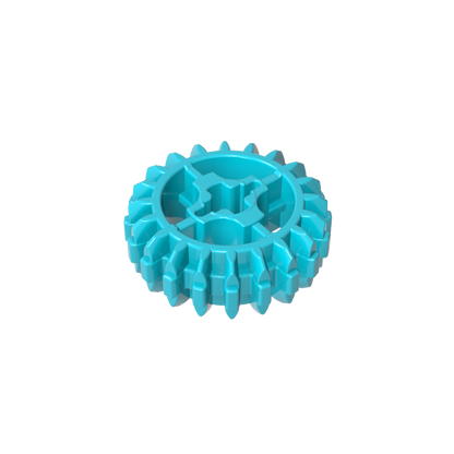 GDS-1103 - Technic Gear 20 Tooth Double Bevel with Axle Hole Type 1 [+ Opening]