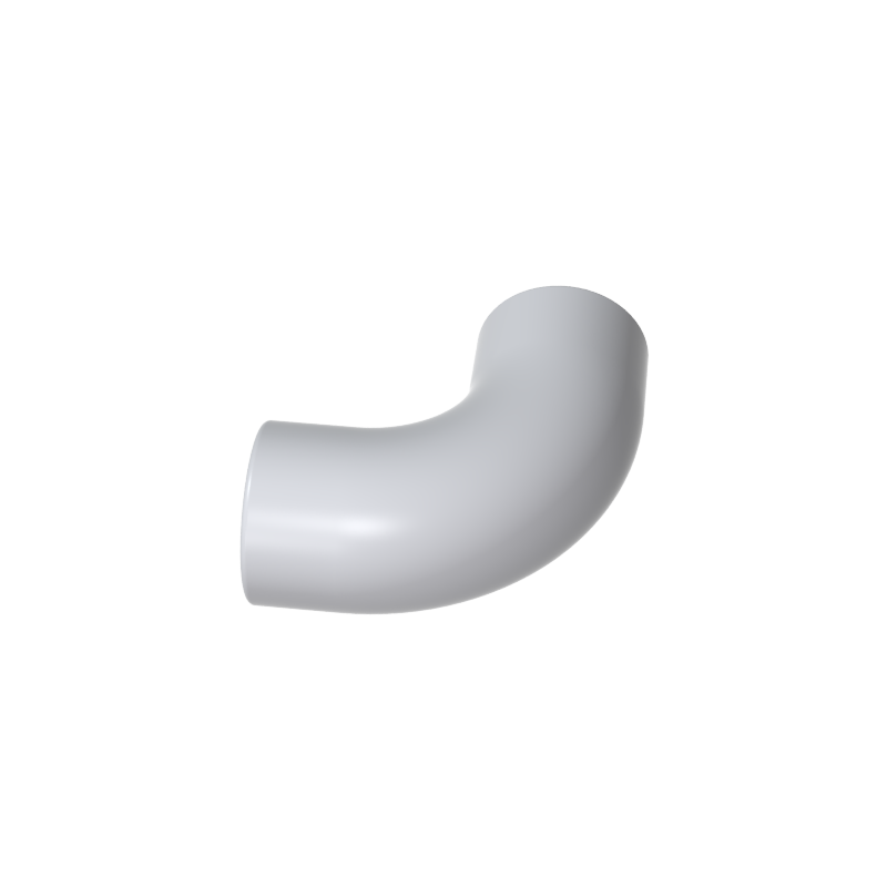 GDS-1114 - Brick Round 1 x 1 diameter Tube with 90 Degree Elbow (2 x 2 x 1) and Axle Holes (Crossholes) at each end