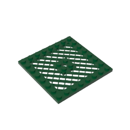 GDS-1122 - Plate Special 8 x 8 with Grille [Hole in Center]