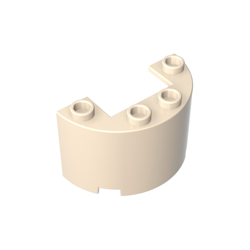 GDS-1127 - Cylinder Half 2 x 4 x 2 with 1 x 2 Cutout