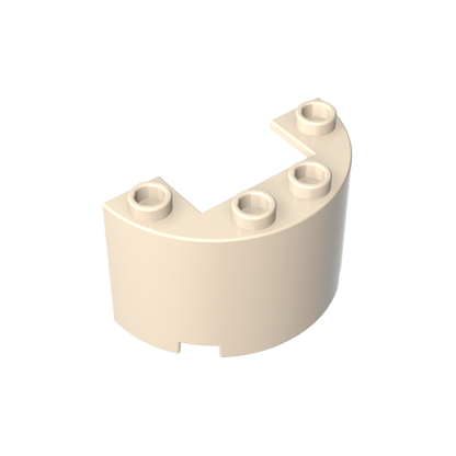 GDS-1127 - Cylinder Half 2 x 4 x 2 with 1 x 2 Cutout