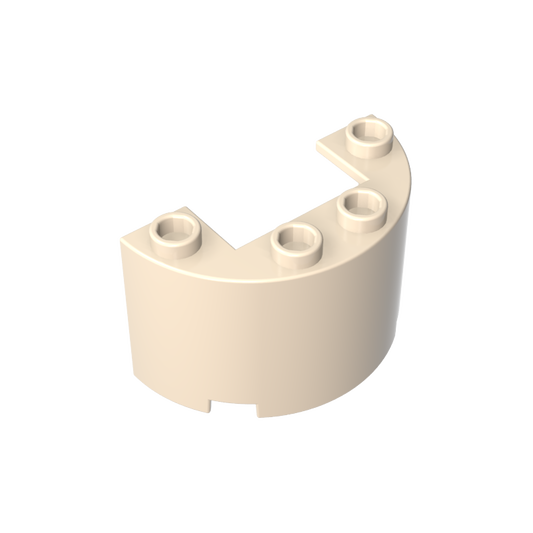 GDS-1127 - Cylinder Half 2 x 4 x 2 with 1 x 2 Cutout