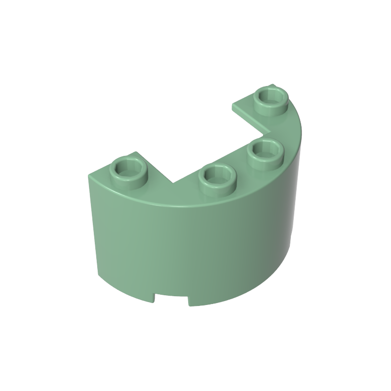 GDS-1127 - Cylinder Half 2 x 4 x 2 with 1 x 2 Cutout