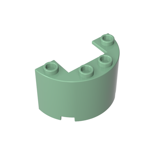 GDS-1127 - Cylinder Half 2 x 4 x 2 with 1 x 2 Cutout