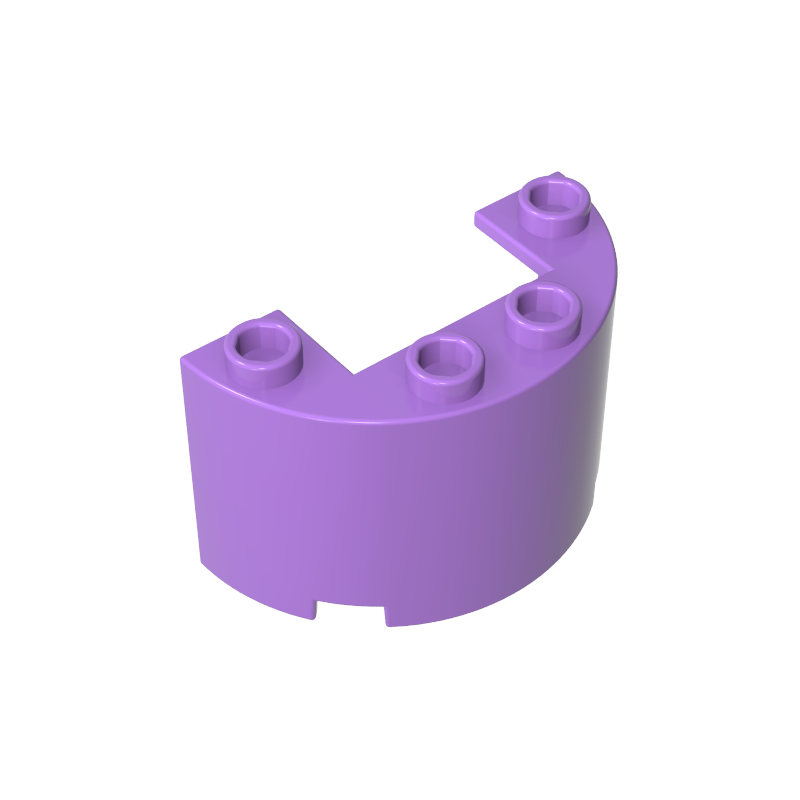 GDS-1127 - Cylinder Half 2 x 4 x 2 with 1 x 2 Cutout