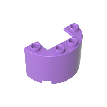 GDS-1127 - Cylinder Half 2 x 4 x 2 with 1 x 2 Cutout