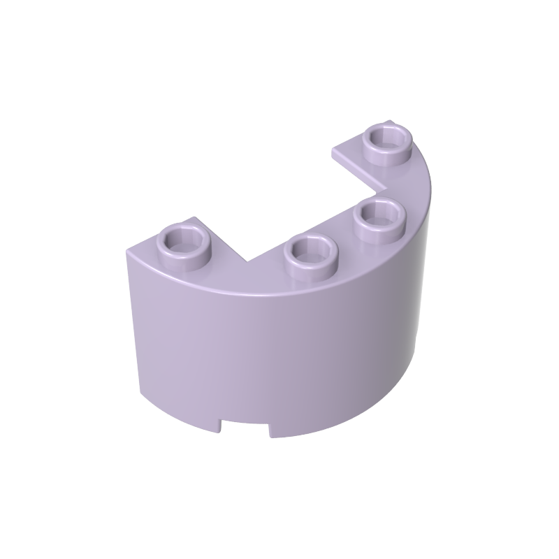 GDS-1127 - Cylinder Half 2 x 4 x 2 with 1 x 2 Cutout