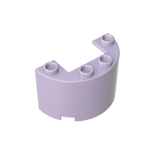 GDS-1127 - Cylinder Half 2 x 4 x 2 with 1 x 2 Cutout