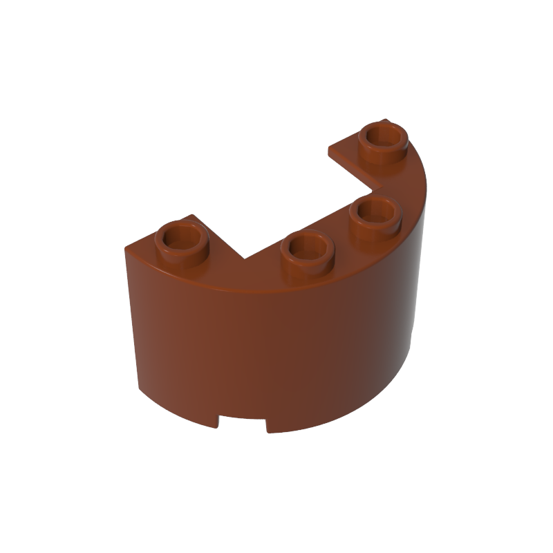GDS-1127 - Cylinder Half 2 x 4 x 2 with 1 x 2 Cutout