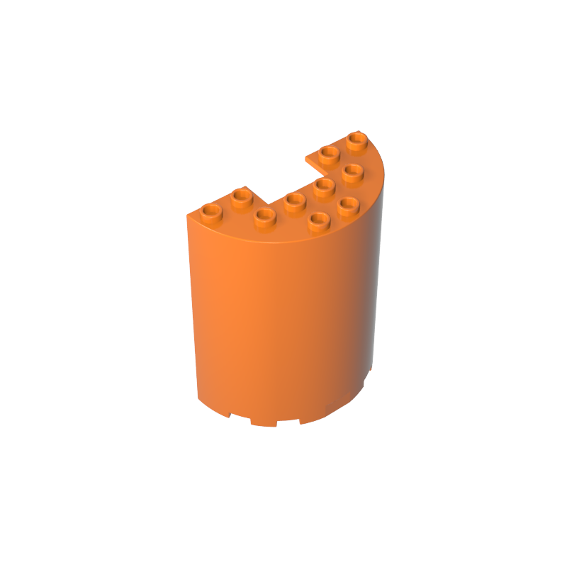 GDS-1137 - Cylinder Half 3 x 6 x 6 with 1 x 2 Cutout
