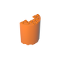 GDS-1137 - Cylinder Half 3 x 6 x 6 with 1 x 2 Cutout