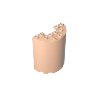 GDS-1137 - Cylinder Half 3 x 6 x 6 with 1 x 2 Cutout