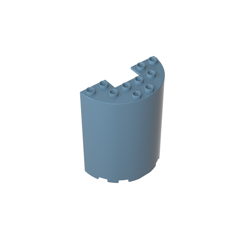 GDS-1137 - Cylinder Half 3 x 6 x 6 with 1 x 2 Cutout