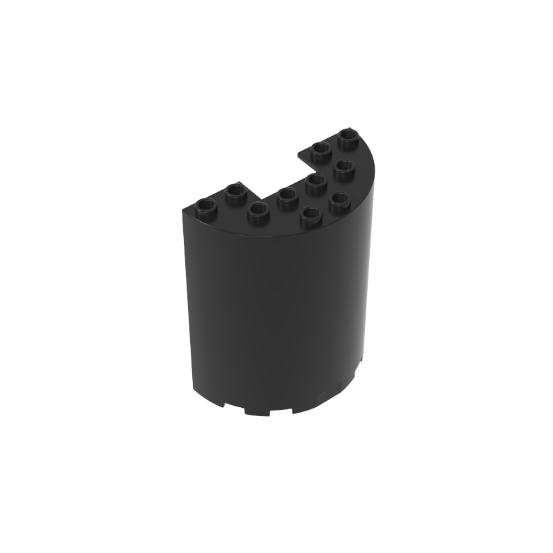 GDS-1137 - Cylinder Half 3 x 6 x 6 with 1 x 2 Cutout