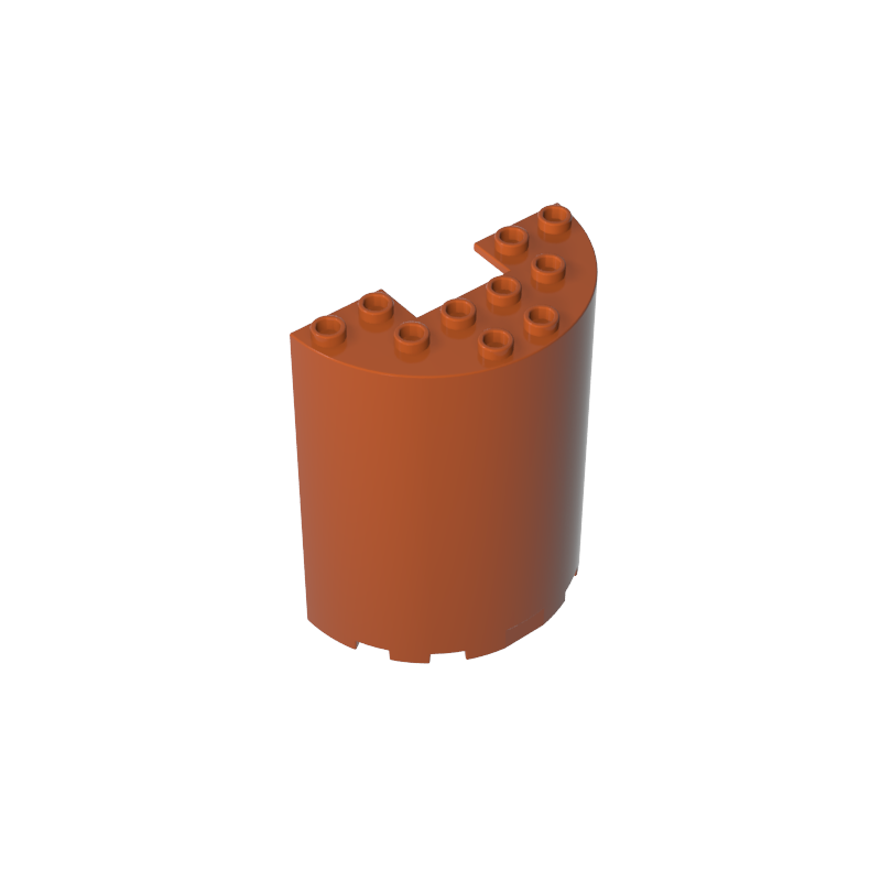 GDS-1137 - Cylinder Half 3 x 6 x 6 with 1 x 2 Cutout