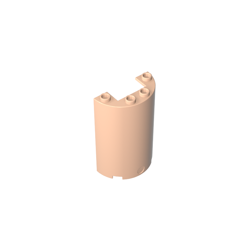 GDS-1164 - Cylinder Half 2 x 4 x 5 with 1 x 2 cutout