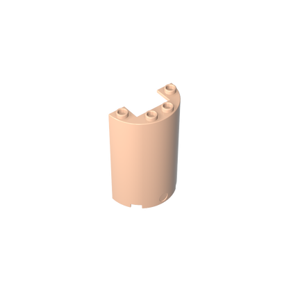 GDS-1164 - Cylinder Half 2 x 4 x 5 with 1 x 2 cutout