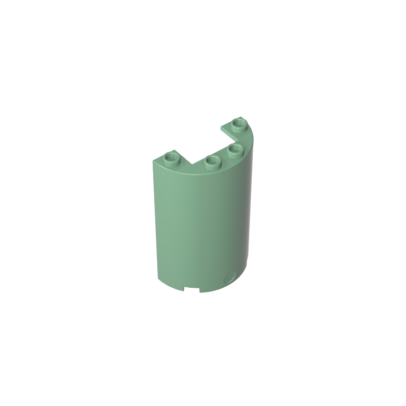 GDS-1164 - Cylinder Half 2 x 4 x 5 with 1 x 2 cutout