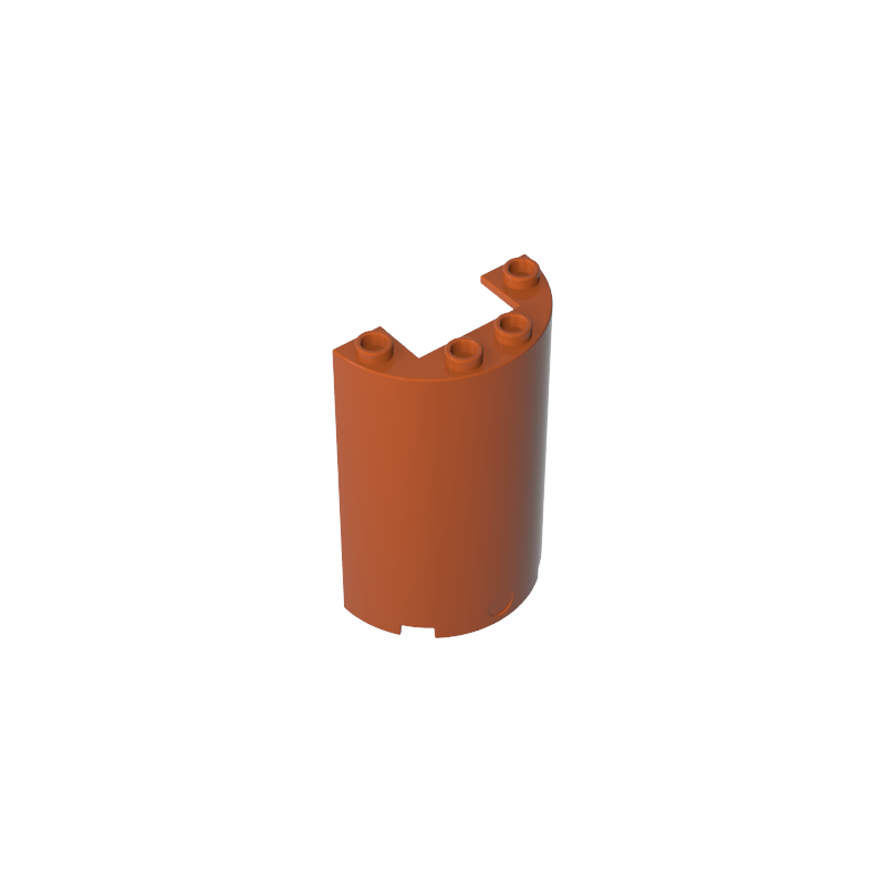 GDS-1164 - Cylinder Half 2 x 4 x 5 with 1 x 2 cutout