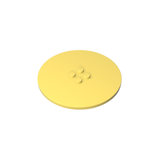 GDS-1187 - Plate Special Round 8 x 8 with 2 x 2 Center Studs without Groove