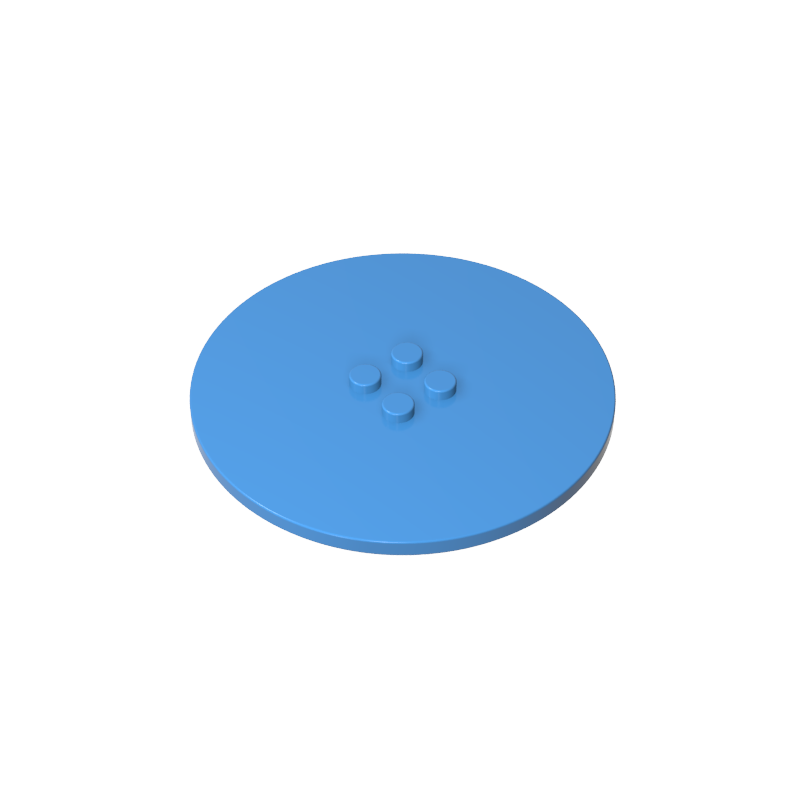 GDS-1187 - Plate Special Round 8 x 8 with 2 x 2 Center Studs without Groove