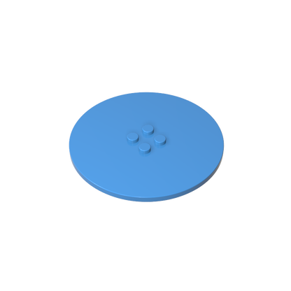 GDS-1187 - Plate Special Round 8 x 8 with 2 x 2 Center Studs without Groove