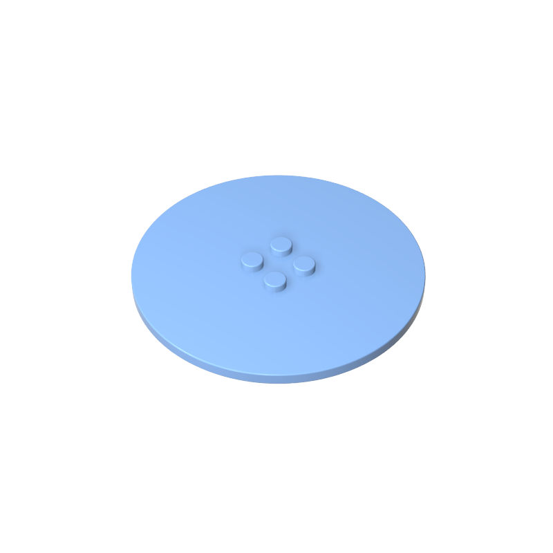 GDS-1187 - Plate Special Round 8 x 8 with 2 x 2 Center Studs without Groove