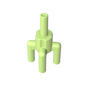 GDS-1217 - Plant, Palm Tree Top, 4 Top Bars, 1 Bottom Bar