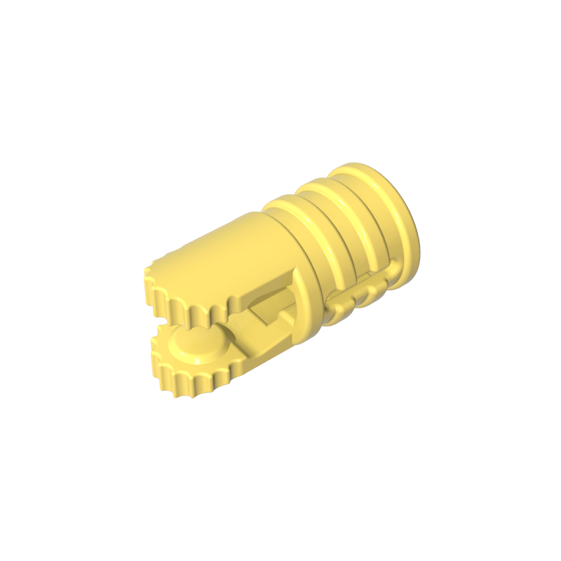 GDS-1219 - Hinge Cylinder 1 x 2 Locking with 2 Click Fingers and Axle Hole, 9 Teeth