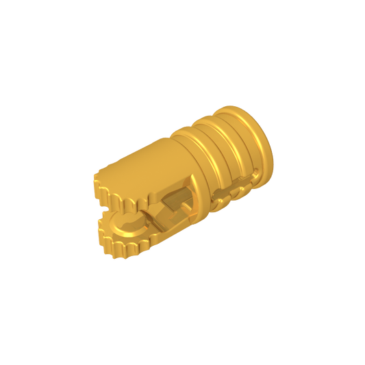 GDS-1219 - Hinge Cylinder 1 x 2 Locking with 2 Click Fingers and Axle Hole, 9 Teeth