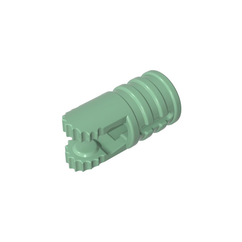 GDS-1219 - Hinge Cylinder 1 x 2 Locking with 2 Click Fingers and Axle Hole, 9 Teeth