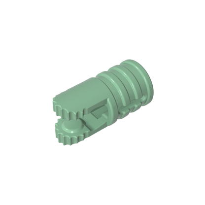 GDS-1219 - Hinge Cylinder 1 x 2 Locking with 2 Click Fingers and Axle Hole, 9 Teeth