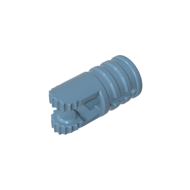 GDS-1219 - Hinge Cylinder 1 x 2 Locking with 2 Click Fingers and Axle Hole, 9 Teeth