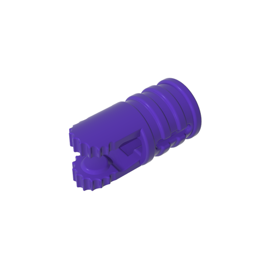 GDS-1219 - Hinge Cylinder 1 x 2 Locking with 2 Click Fingers and Axle Hole, 9 Teeth