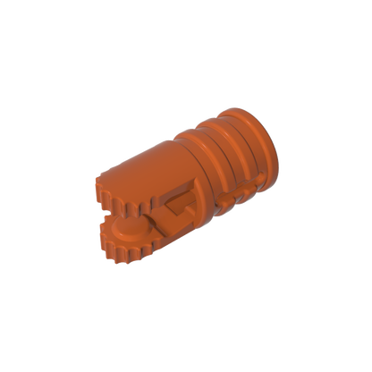 GDS-1219 - Hinge Cylinder 1 x 2 Locking with 2 Click Fingers and Axle Hole, 9 Teeth