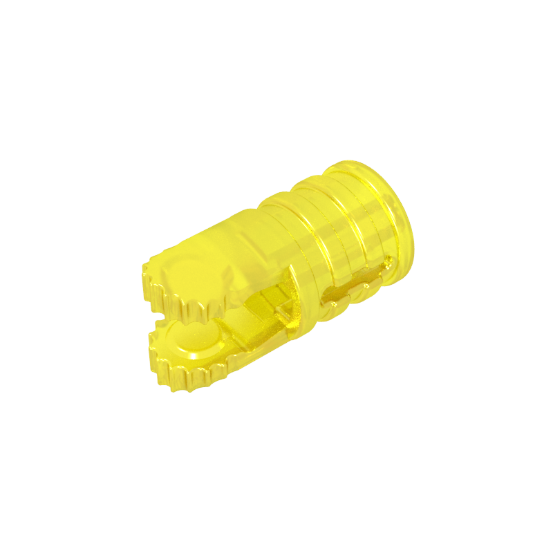 GDS-1219 - Hinge Cylinder 1 x 2 Locking with 2 Click Fingers and Axle Hole, 9 Teeth