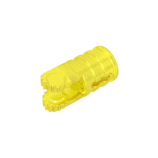 GDS-1219 - Hinge Cylinder 1 x 2 Locking with 2 Click Fingers and Axle Hole, 9 Teeth