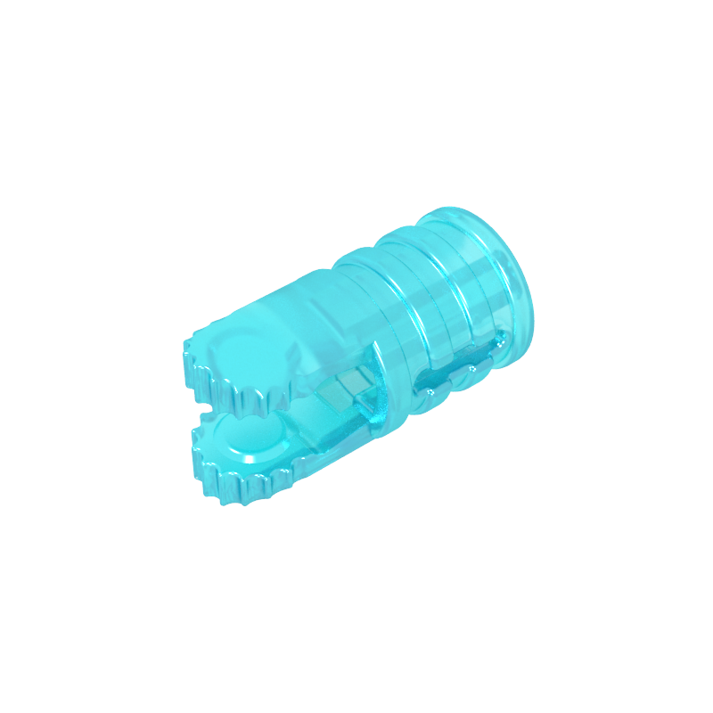 GDS-1219 - Hinge Cylinder 1 x 2 Locking with 2 Click Fingers and Axle Hole, 9 Teeth