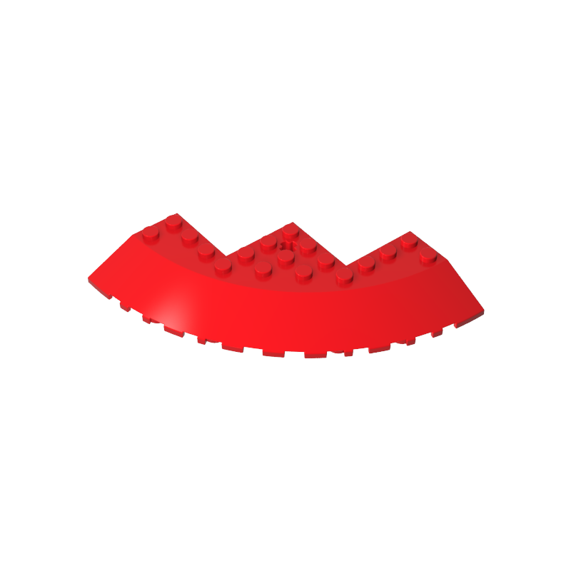 GDS-1223 - Brick Round Corner 10 x 10 with Slope 33 Degrees Edge, Axle Hole, Facet Cutout